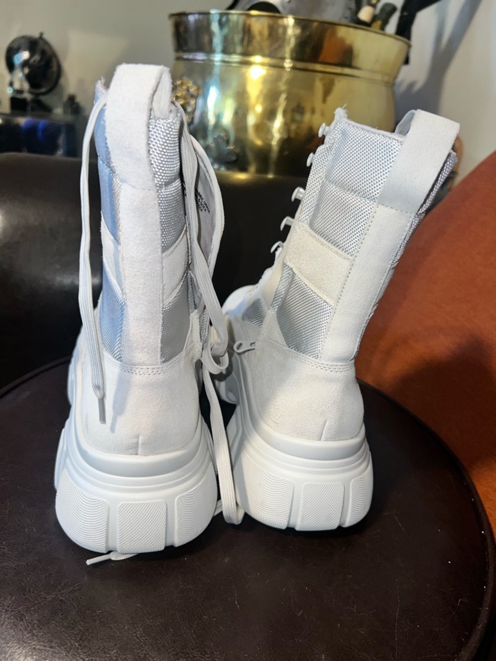 Steve Madden Rivka Bone combat boots women’s size 8M - Picture 6 of 10
